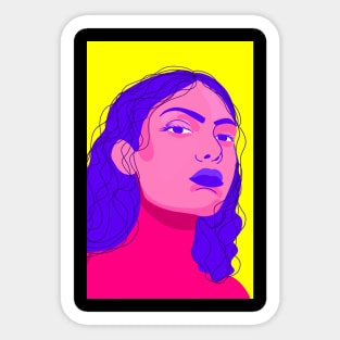 Pink Portrait Sticker